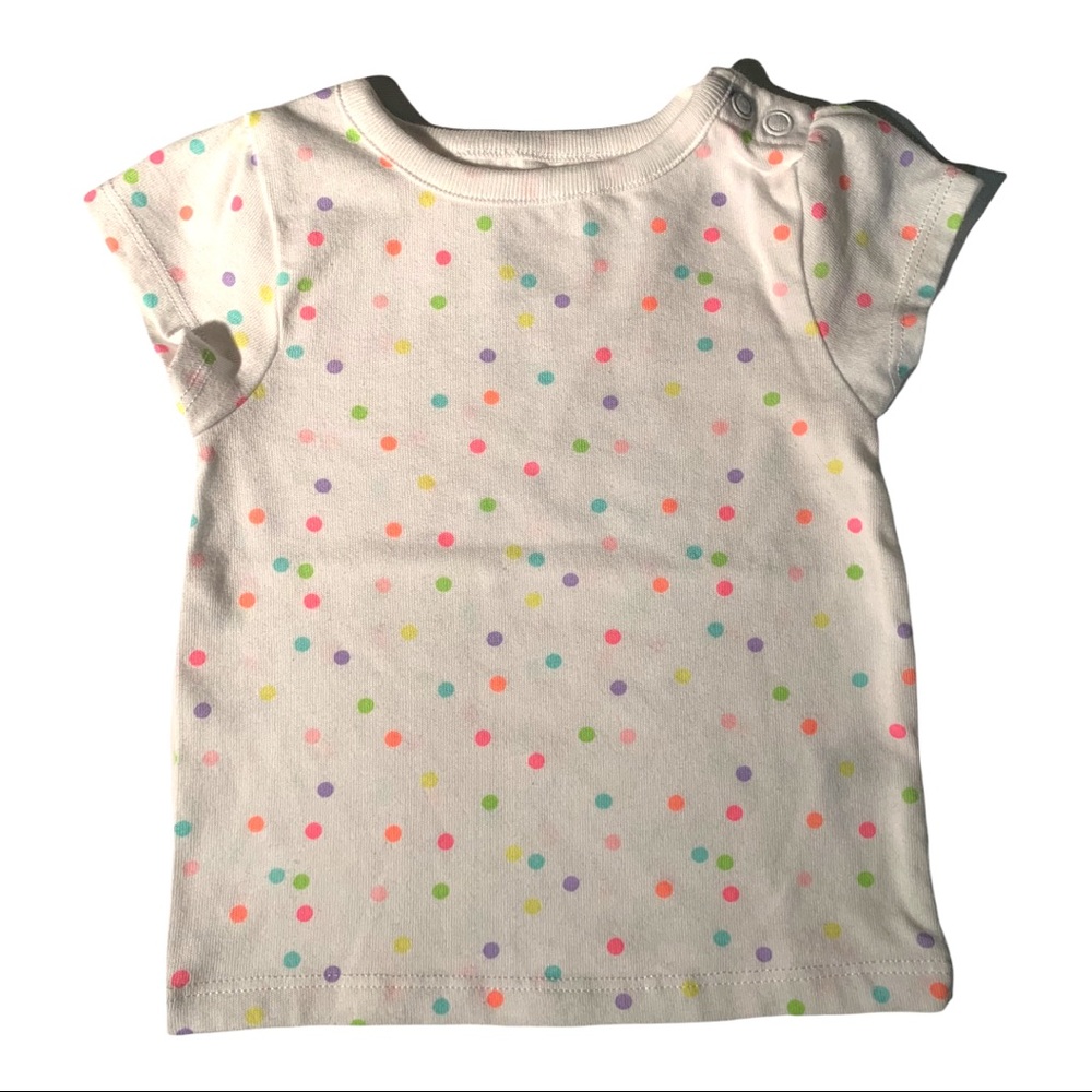 5/$25 Garanimals Polkadots Top Short Sleeve Shirt Baby 3-6 Mths